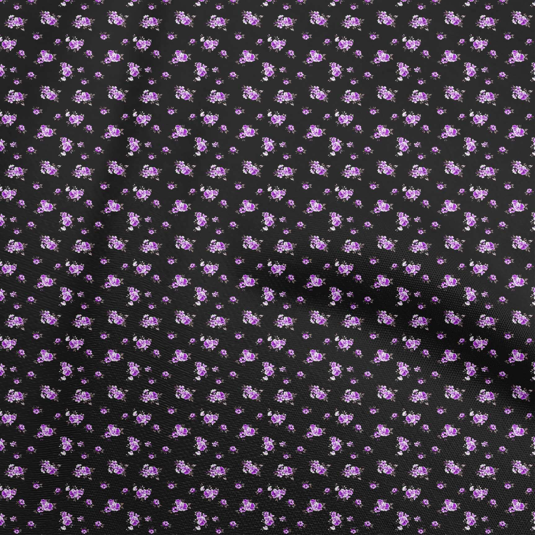 oneOone 56 Inch Wide Polyester Spandex Floral Printed Fabric - Soft Stretchy Material for Sewing, DIY Crafts, Quilting & Upholstery - Perfect for Dresses, Curtains & Home Decor Projects