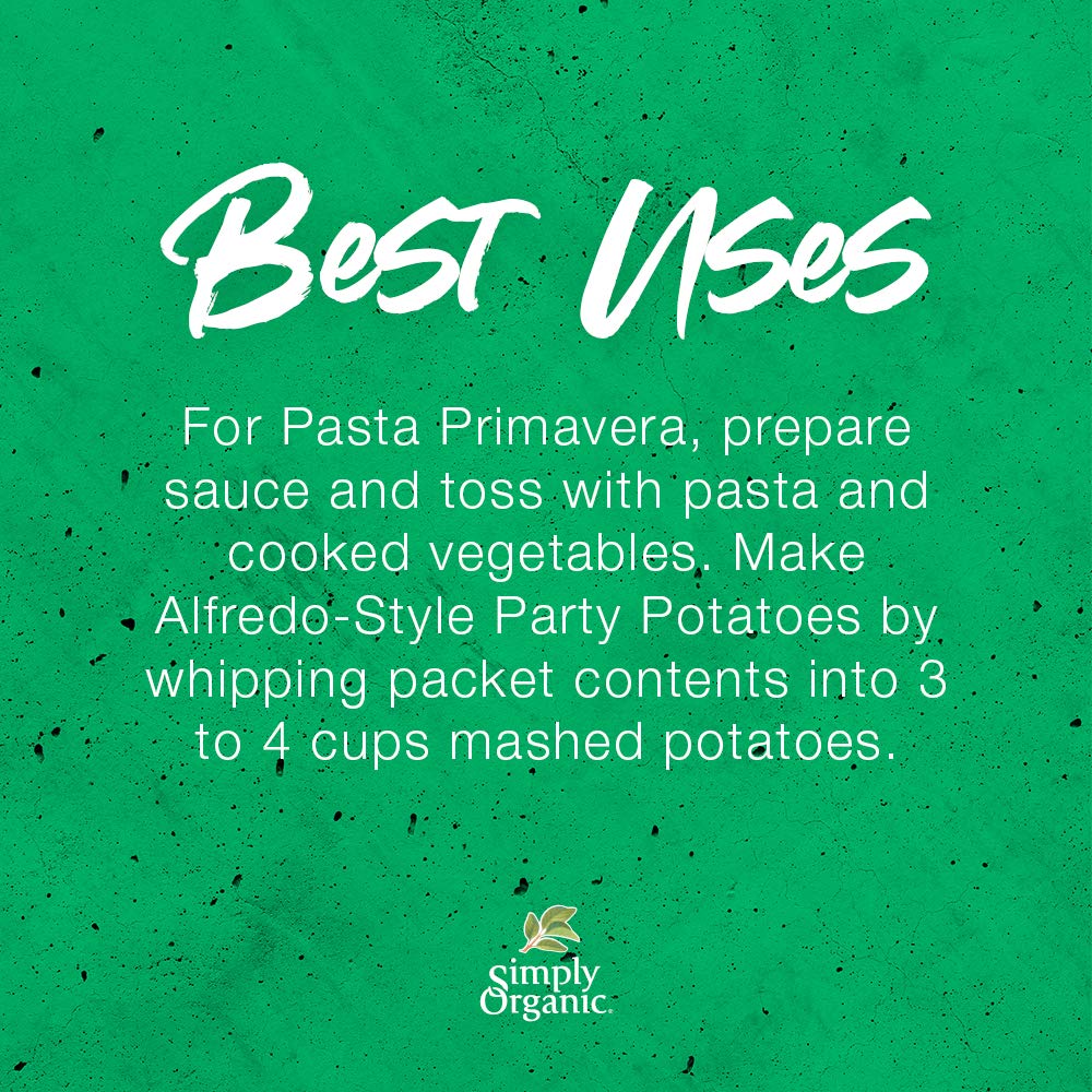 Organic Alfredo Sauce Mix - Certified Organic, Gluten-Free, Non-GMO | 1.48 oz (Pack of 12) | Perfect for Pasta, Pizza & Creamy Italian Dishes