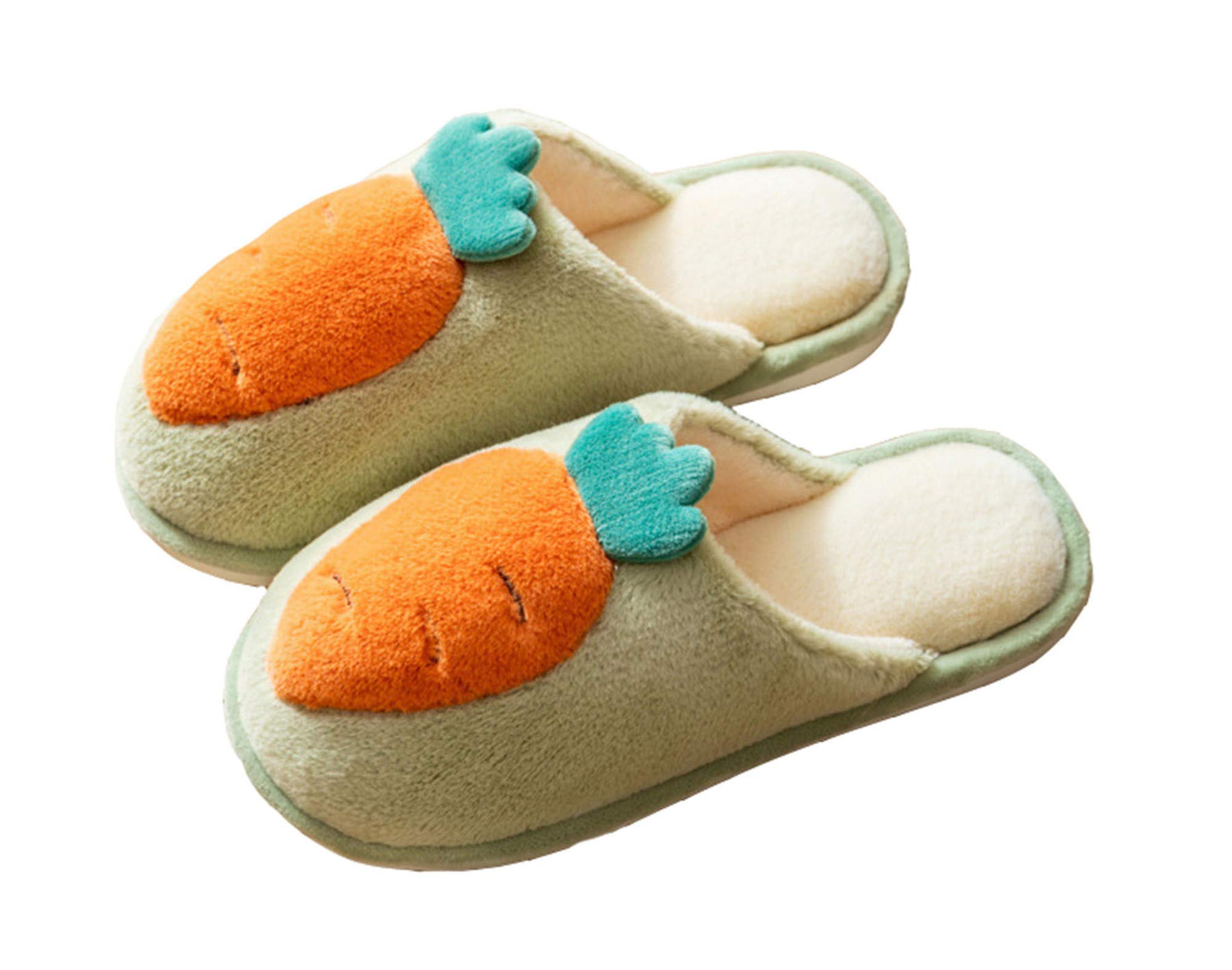 LANFIRE Women's & Men's Plush Slippers - Cozy Winter House Shoes with Cartoon Fruit Designs for Indoor Comfort & Warmth | Perfect for Home, Office & Lounge Wear