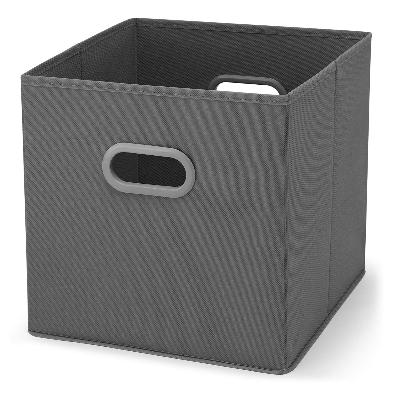 MaidMAX 12x12x12 Fabric Storage Bins with Handles - Set of 6 Grey Closet Organizers for Bedroom, Home & Office Organization - Perfect for Toys, Clothes & Shelving Storage