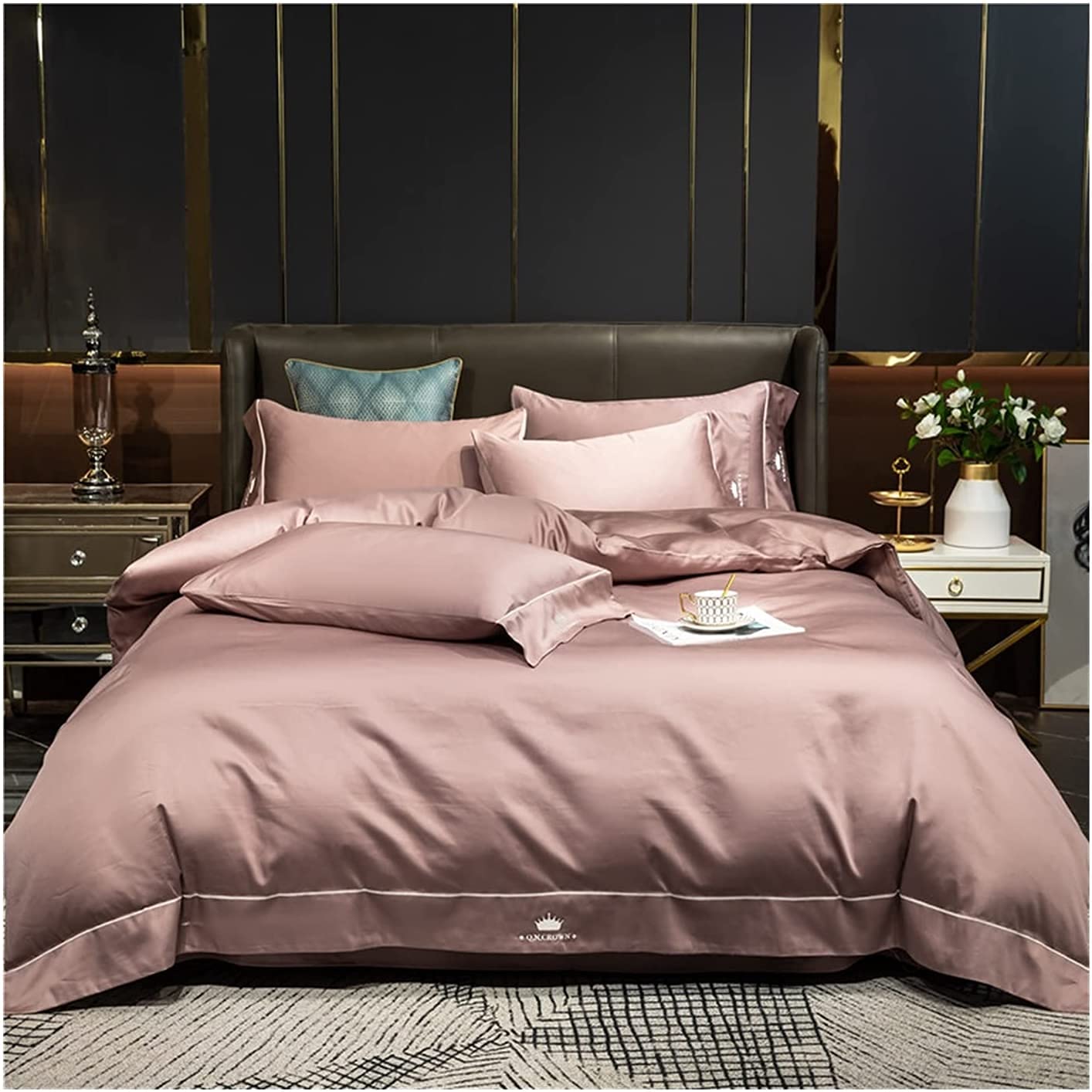 Luxury 4-Piece Satin Bed Sheet Set - Super Soft Silky Bedding Comforter Cover for Twin, Full, Queen & King Size Beds | Premium Duvet Cover Set for Comfortable Sleep & Elegant Bedroom Decor