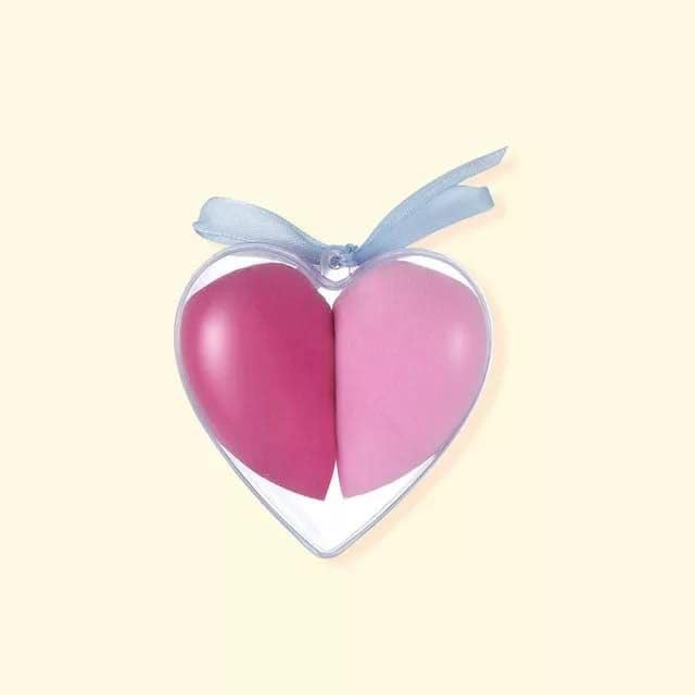 ELIIOUS Heart Shape Makeup Sponge Set - Foundation Blender Beauty Sponge for Liquid, Cream & Powder - Flawless Face Makeup Application - Perfect for Daily Makeup, Contouring & Professional Use