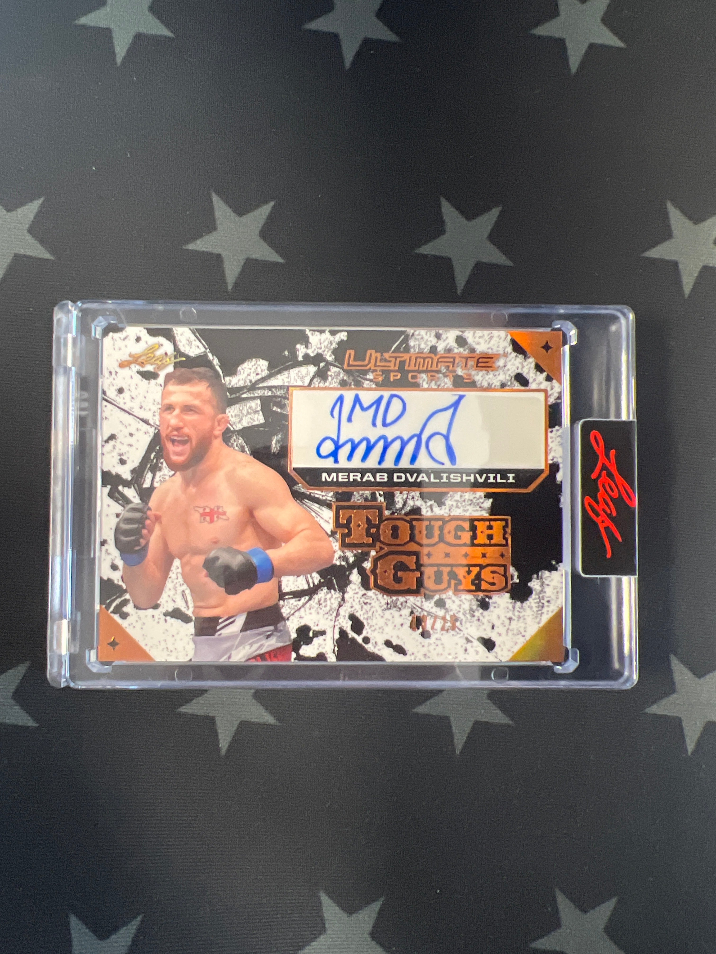 2024 Leaf Ultimate Sports Merab Dvalishvili #UTG MD1 Tough Guys Autograph Card /25 - MMA Collectible for UFC Fans & Memorabilia Enthusiasts