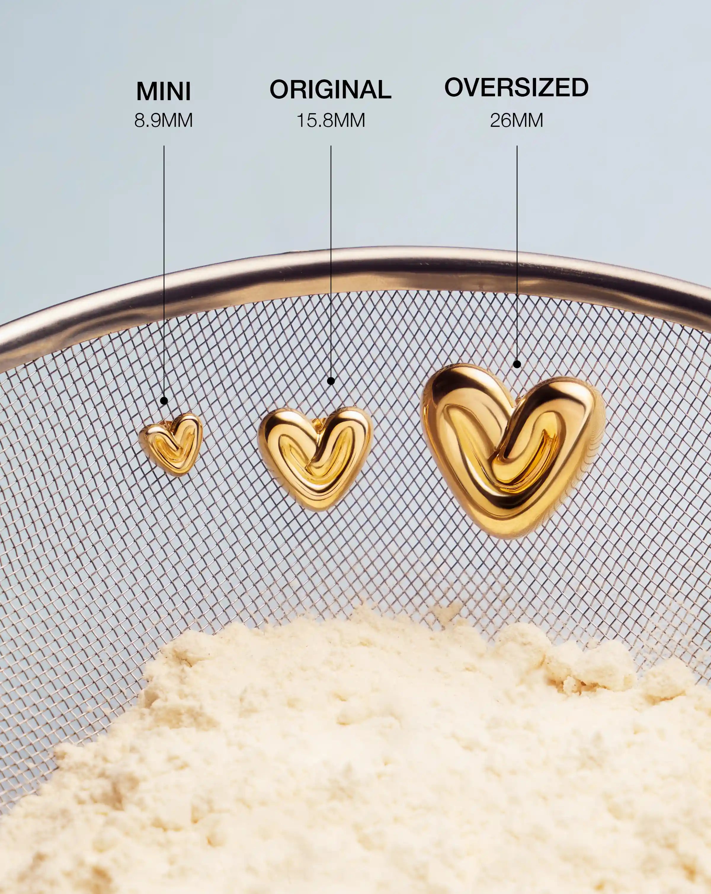 Puffy Heart Oversized Stud Earrings - 18k Gold Plated Dangle Earrings for Women | Trendy Valentine's Day Gift, Date Night & Party Jewelry Accessories