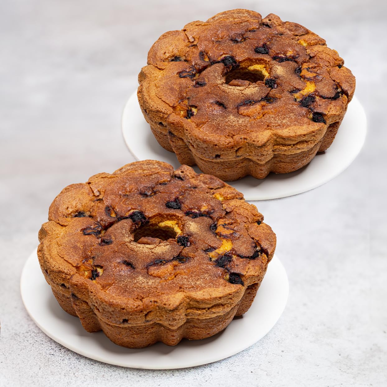 Large Traditional Blueberry Coffee Cake - Buy One Get One 50% Off - 3.1 lbs (2 Cakes) - Perfect for Breakfast, Brunch & Family Gatherings