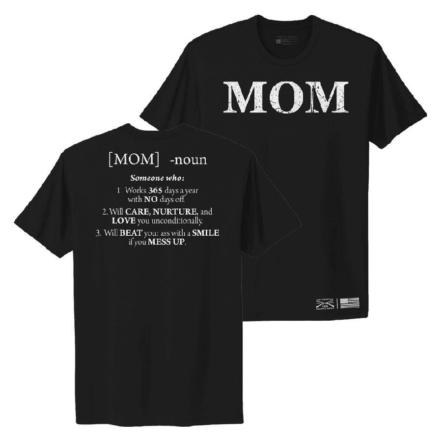 Women's Mom Defined Boyfriend Fit T-Shirt - Black | Comfortable Oversized Casual Tee for Everyday Wear, Lounge & Outings