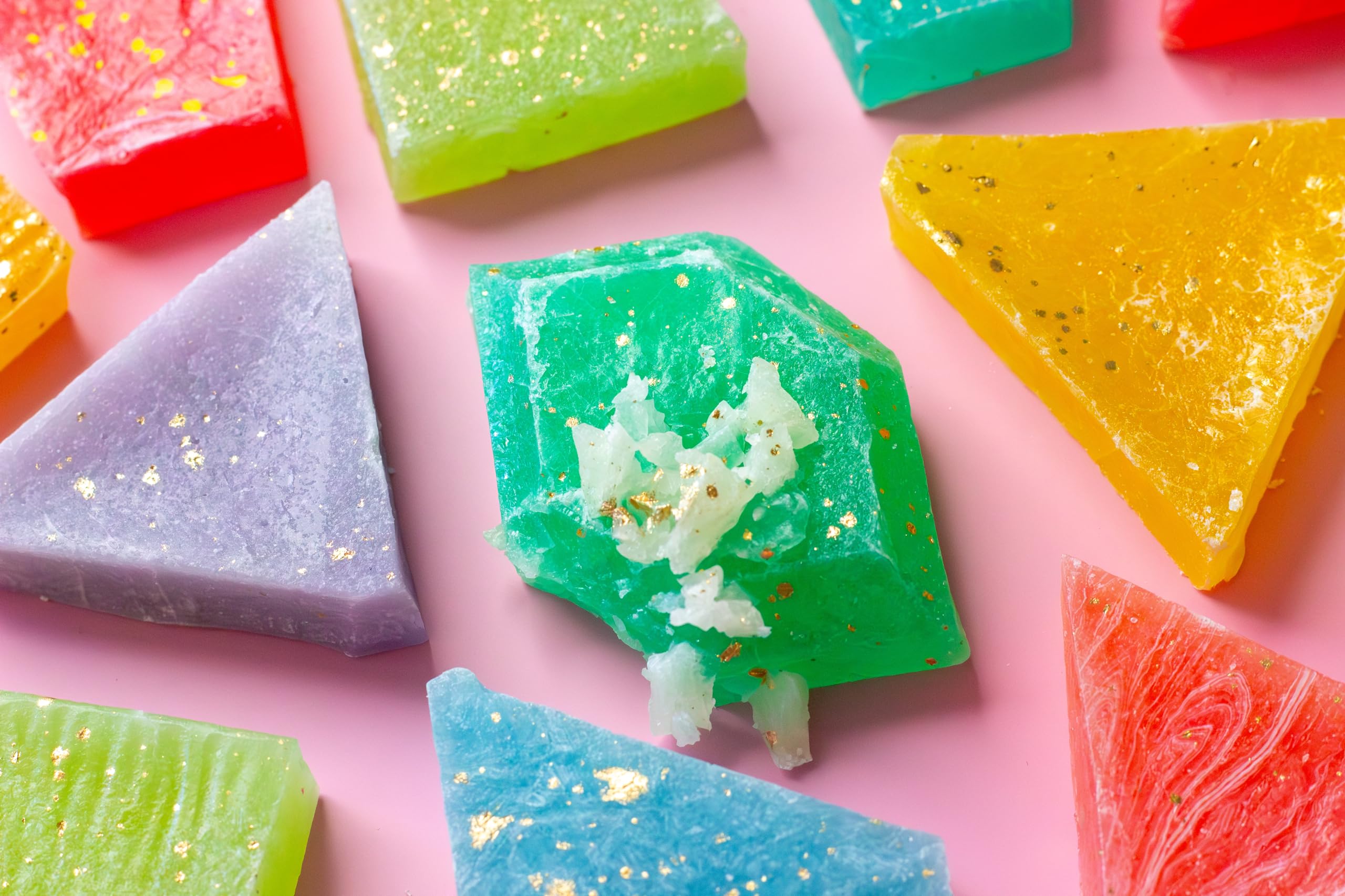 16-18 Pcs Edible Treasure Box - Kohakutou Crystal Candy, Vegan Gemstone Candy, ASMR Snacks for Parties, Gifts & DIY Jewelry Making