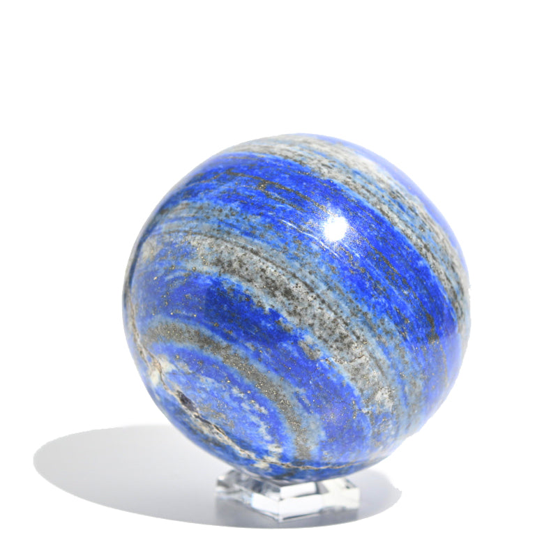 Natural Lapis Lazuli Sphere - Healing Crystal Ball for Meditation, Reiki, and Spiritual Energy - Perfect for Home Decor, Yoga, and Chakra Balancing