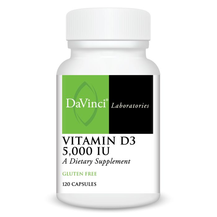 Davinci Labs Vitamin D3 5000 IU (120 Softgels) - Supports Immune System & Bone Health - Ideal for Adults with Vitamin D Deficiency or Limited Sun Exposure