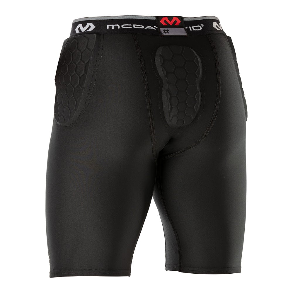 HEX® Basketball Compression Shorts with Hip & Tailbone Pads - Men's Protective Sports Shorts for Basketball, Training & Workouts