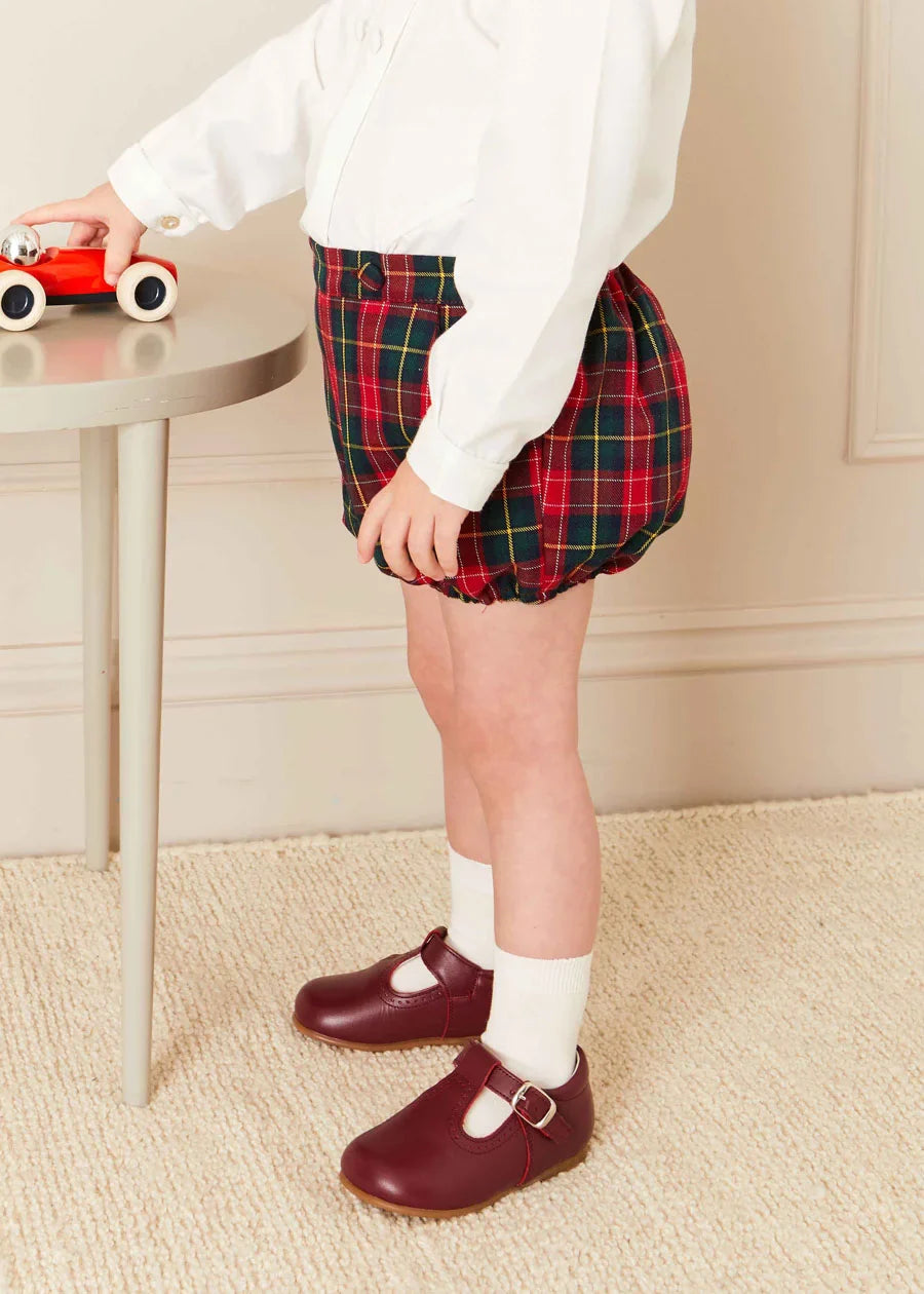 Burgundy T Bar Baby Shoes for Boys & Girls (Sizes 20-26 EU) - Perfect for First Walkers, Special Occasions & Everyday Wear
