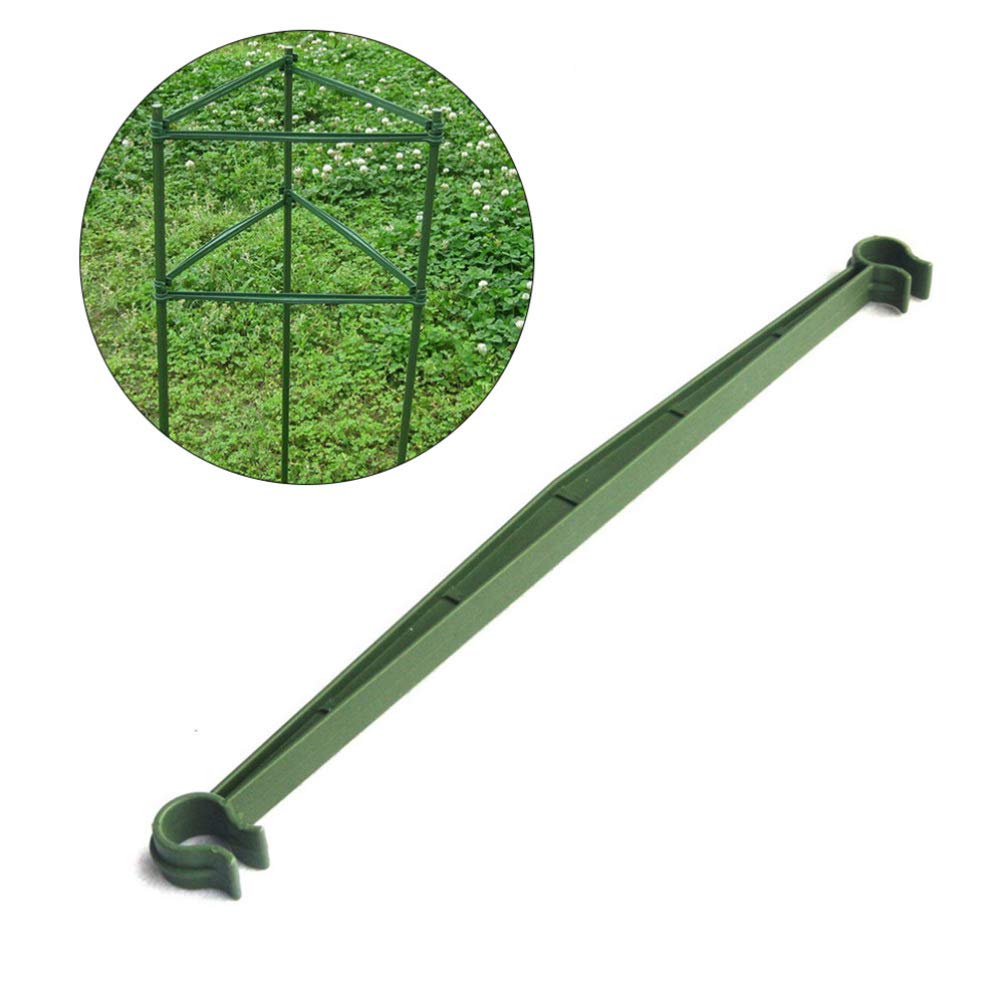 24-Piece Cabilock Plant Support Rods & Trellis Connectors - Garden Climbing Vine Stakes, Buckle Cage for Indoor/Outdoor Flowers - Perfect for Tomatoes, Cucumbers & Vertical Gardening