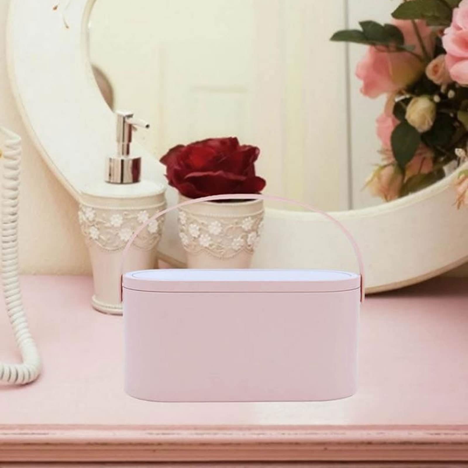 Portable Jewelry Organizer & Makeup Storage Box with LED Lighted Mirror - Travel Cosmetic Case for Women | Perfect for Travel, Home Vanity & Gift Giving