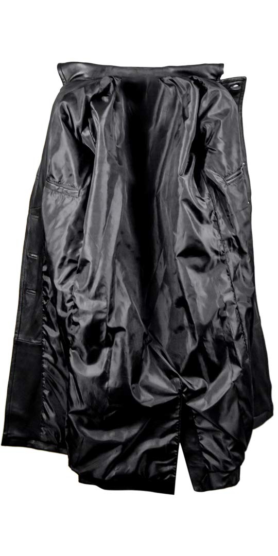 Stylish Black Military Long Trench Coat - Faux Leather Outerwear for Men & Women | Perfect for Outdoor Adventures, Cosplay & Fashion Statements