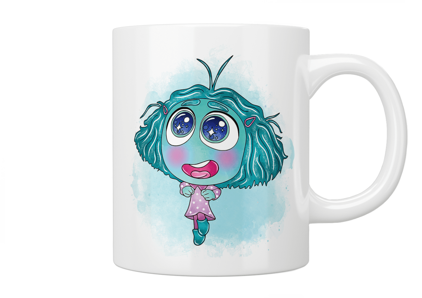 Inside Out: Envy Character Coffee Mug - Disney Pixar Movie Collectible Ceramic Cup for Hot & Cold Drinks - Perfect Gift for Fans, Office Use, or Movie Night at Home