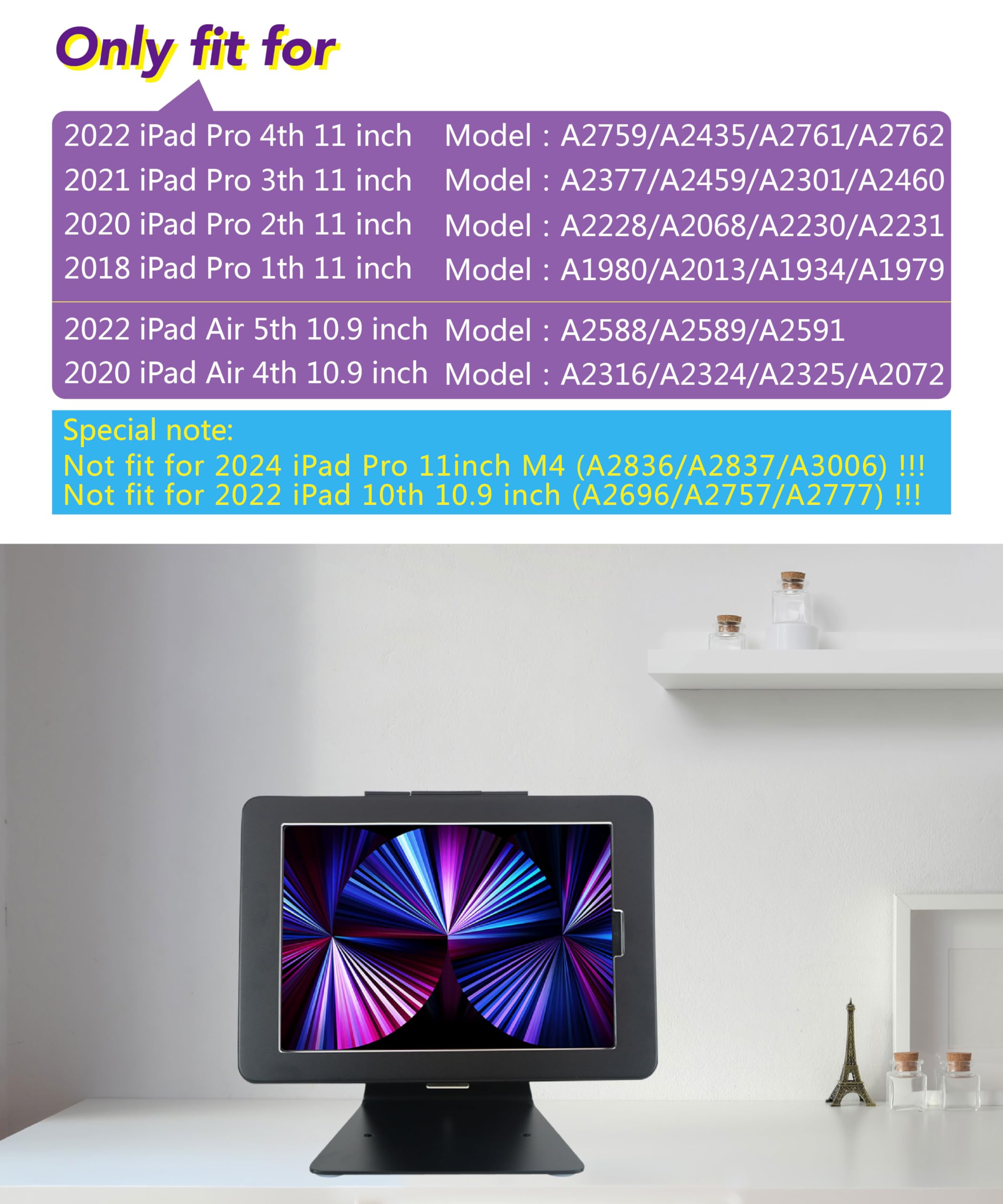 Secure Desktop Anti-Theft Stand Holder for 11