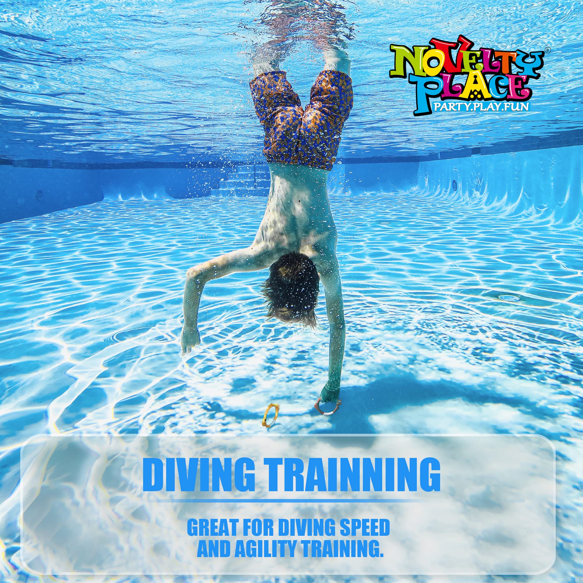 4Pcs Fish Shape Diving Ring Set - Throw, Dive & Retrieve Pool Toys for Kids & Adults - Underwater Swimming Training Accessories - Perfect for Family Fun, Beach Parties & Pool Games