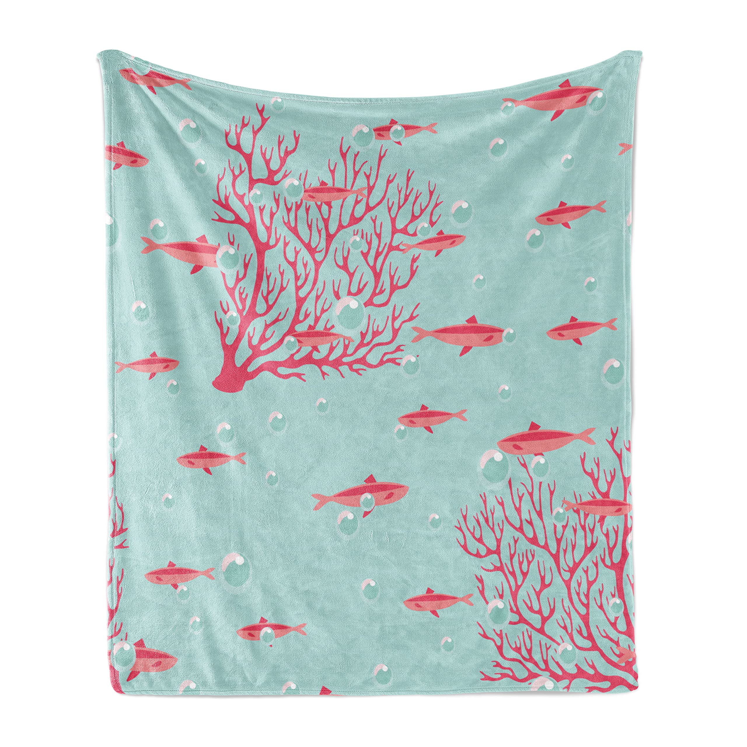 Ambesonne Coral Fleece Throw Blanket 60