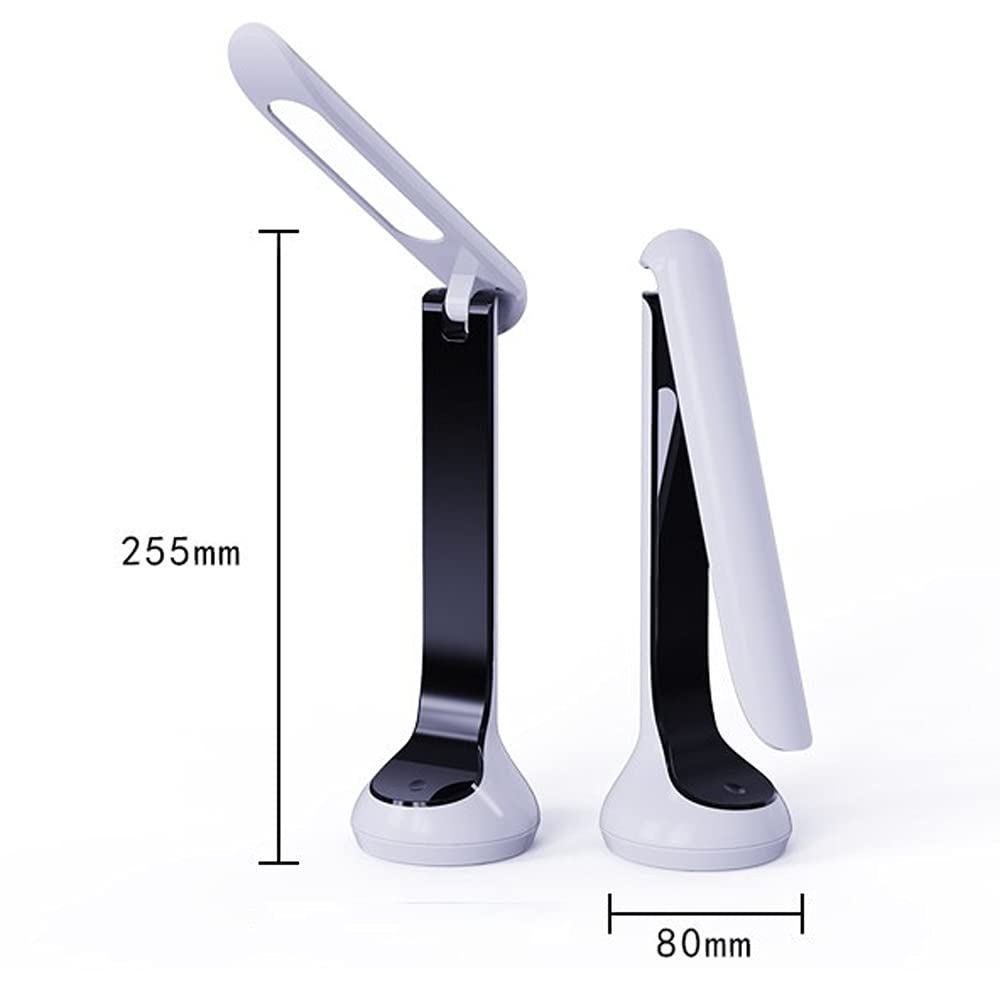 USB Rechargeable LED Desk Lamp - 3-Level Dimmable, Foldable Study Lamp for Students, Bedside Reading Light with Charging Port | Perfect for Dorm Rooms, Home Office & Nightstand Use