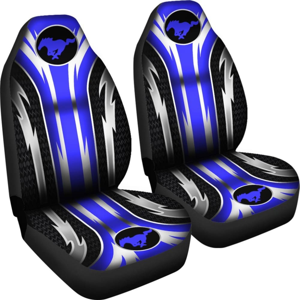 2-Piece Front Mustang Seat Covers in Blue (Part #144627) - Perfect for Ford Mustang Car Interior Protection & Style Upgrade