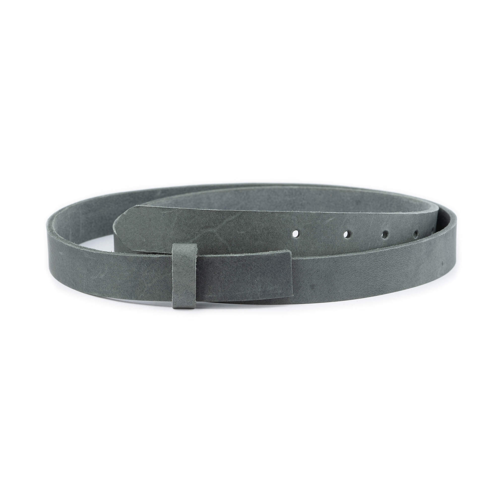 2.5 cm Gray Soft Leather Belt Replacement Strap for Ferragamo Buckles - Perfect for Dress Pants, Suits & Formal Occasions