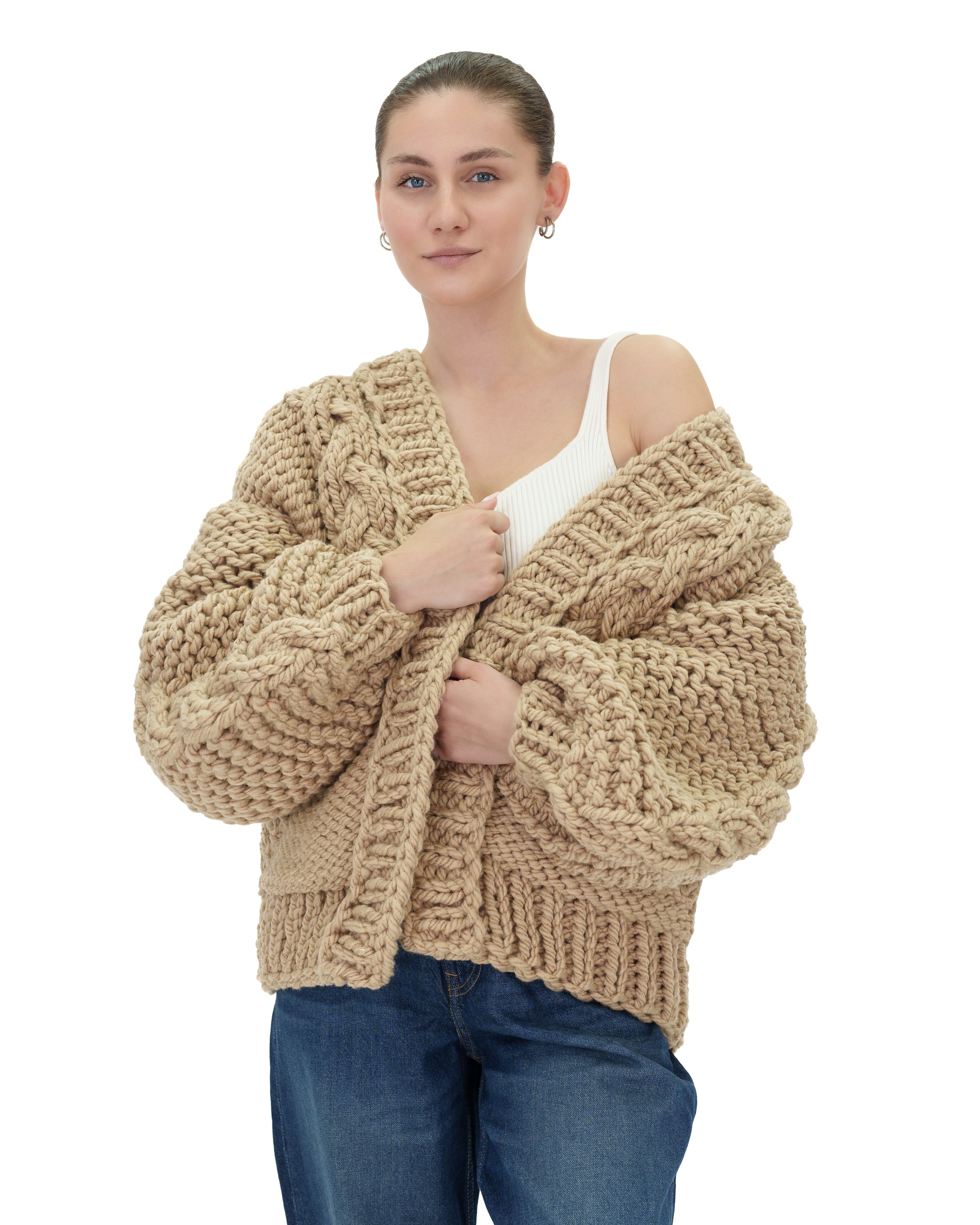 Stylish Braided Pocket Cardigan for Women - Soft Knit Open Front Sweater | Perfect for Fall, Winter & Layering Outfits
