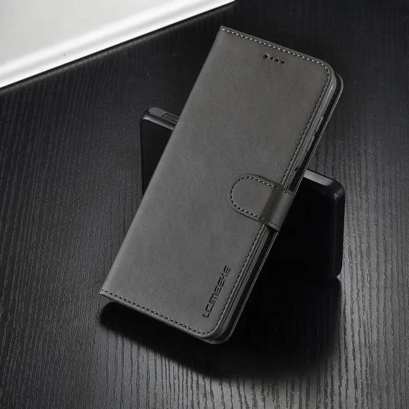 Samsung Galaxy S24 Genuine Leather Wallet Case - Slim Protective Cover with Card Slots for Daily Use & Travel