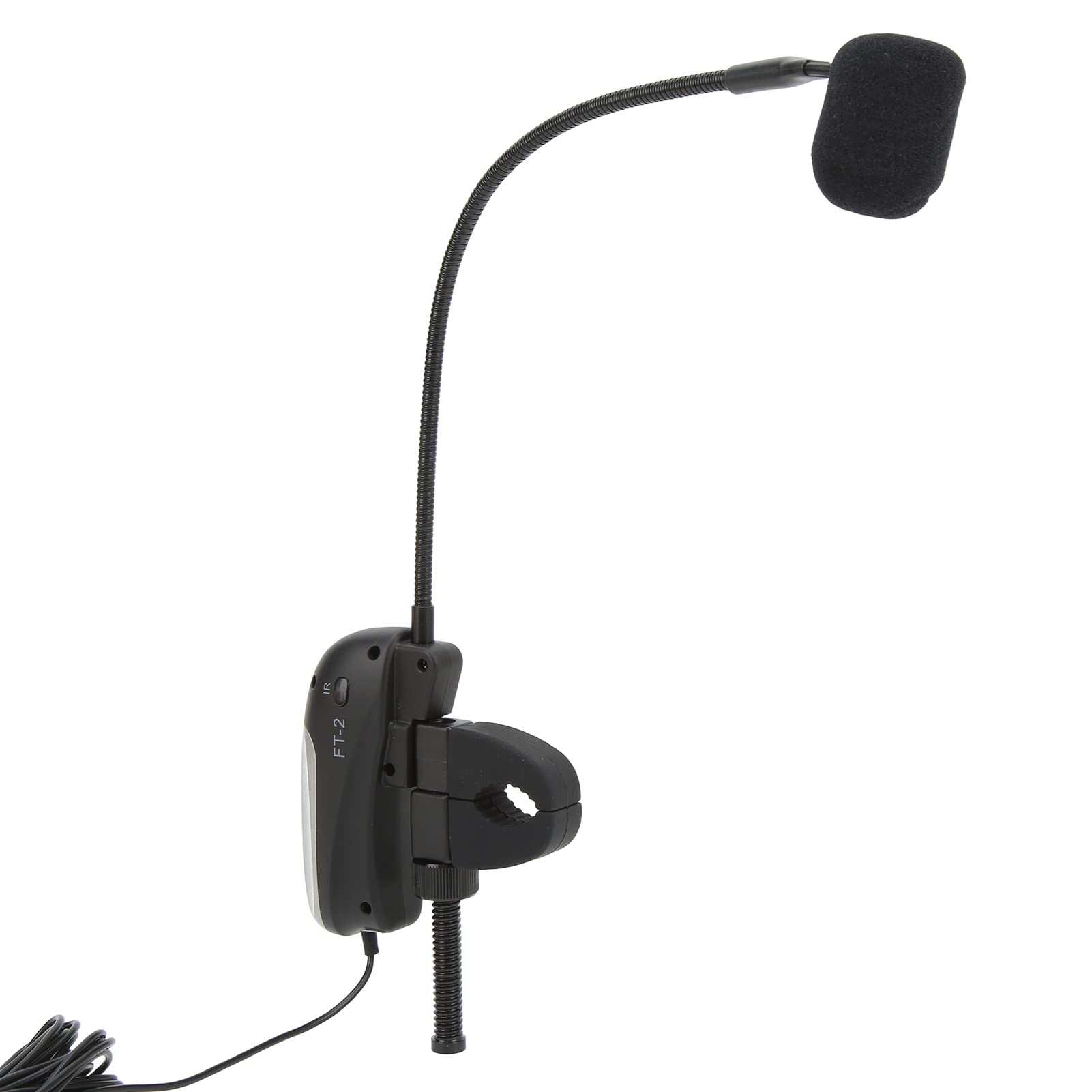Velaurs Clip-On Flexible Gooseneck Microphone for Flute & Wind Instruments - Durable Metal Wired Mic for Live Performances, Studio Recording & Music Practice