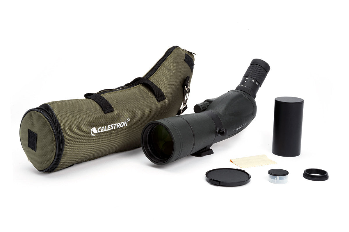 TrailSeeker 16-48x65mm Angled Zoom Spotting Scope for Hunting, Bird Watching & Outdoor Adventures - High Power Magnification for Long Range Viewing