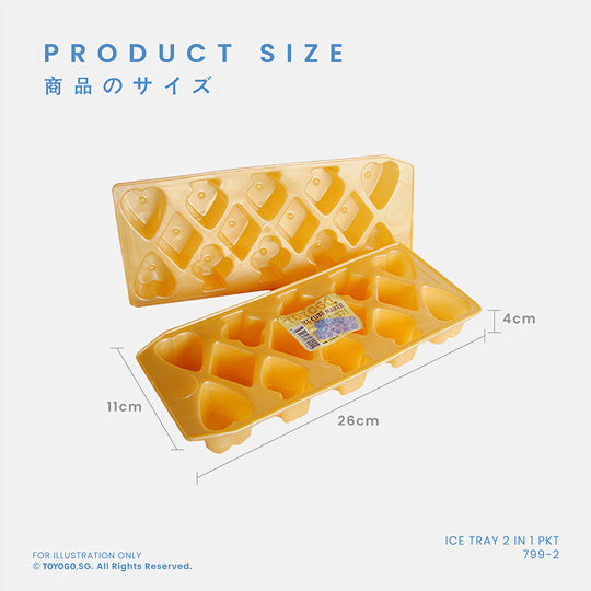2-in-1 Silicone Ice Cube Tray with Lid - BPA Free Flexible Ice Maker for Cocktails, Whiskey & Beverages - Perfect for Home Bars, Parties & Kitchen Use