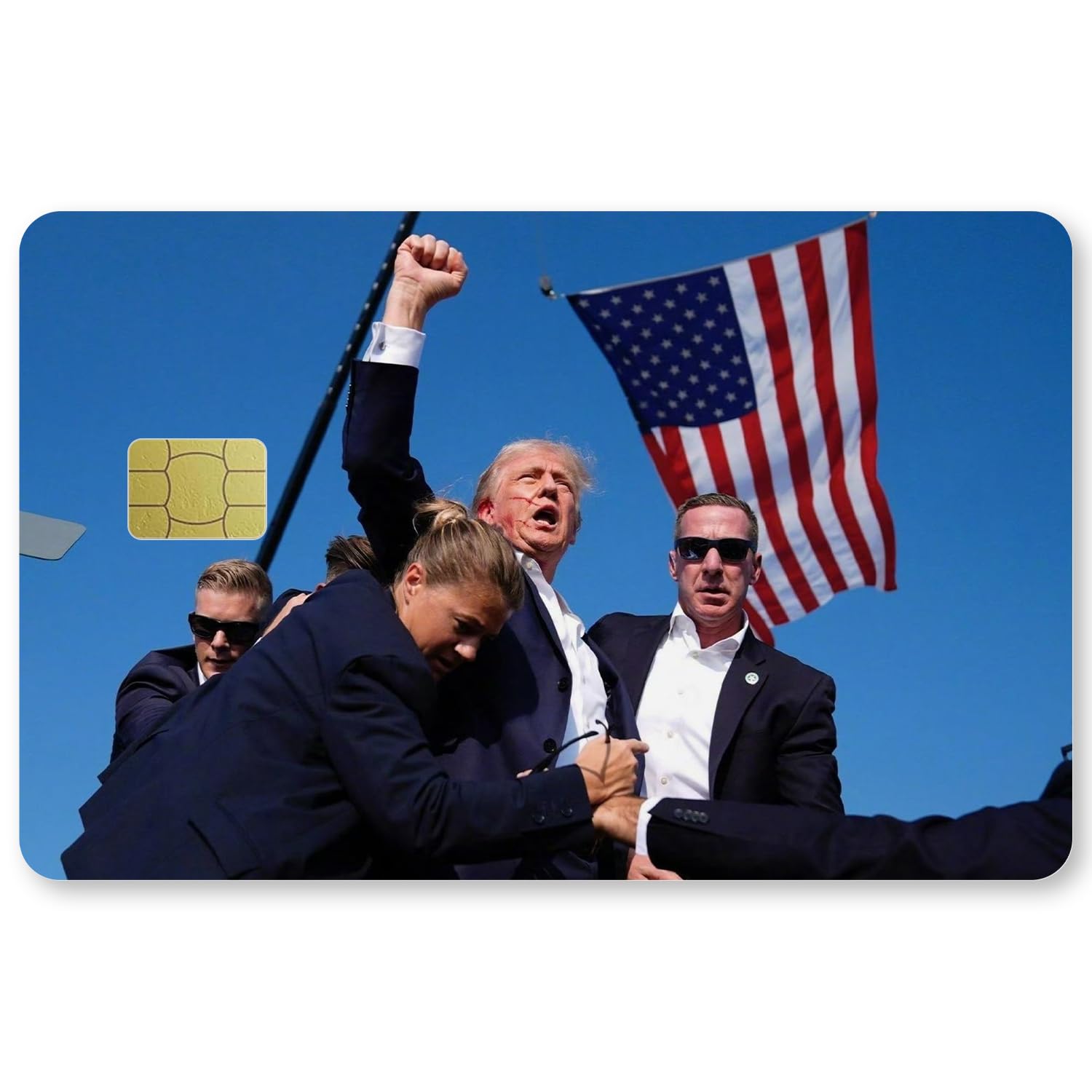 3PCS Donald Trump 2024 Rally Themed Credit Card Skins - Personalized Debit Card Covers & Stickers for Trump Supporters | Show Your Support at Political Events & Rallies