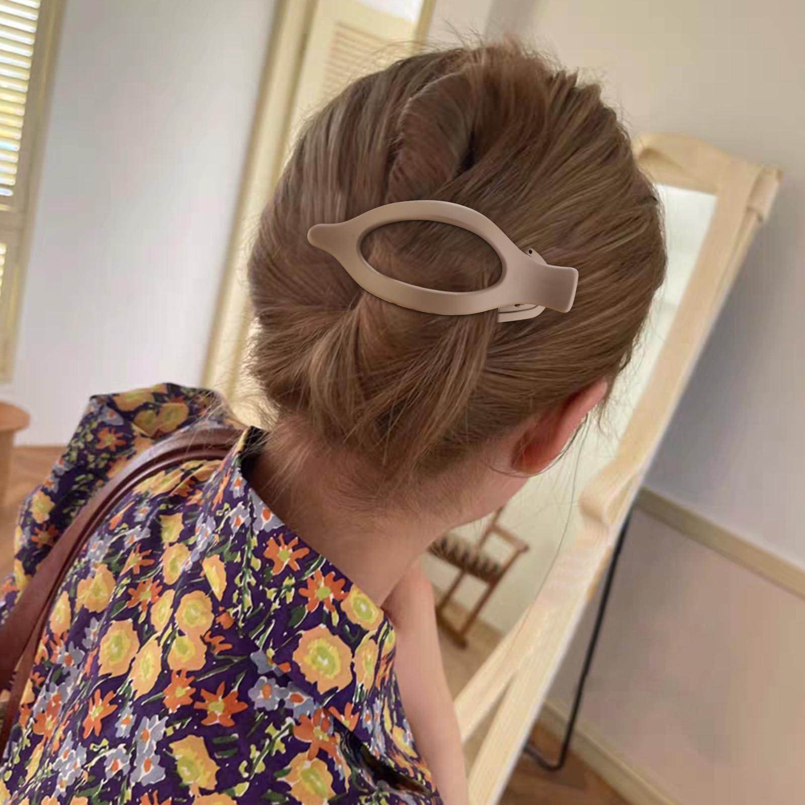 4Pcs Large Matte Hair Claw Clips - Neutral Hair Accessories for Women, Perfect for Ponytails, Buns & Everyday Styling