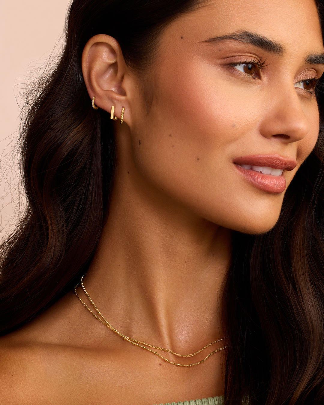 Shimmer Single Huggie Earrings - Dainty Gold Hoop Earrings for Women, Minimalist Everyday Jewelry - Perfect for Work, Date Night & Casual Outfits