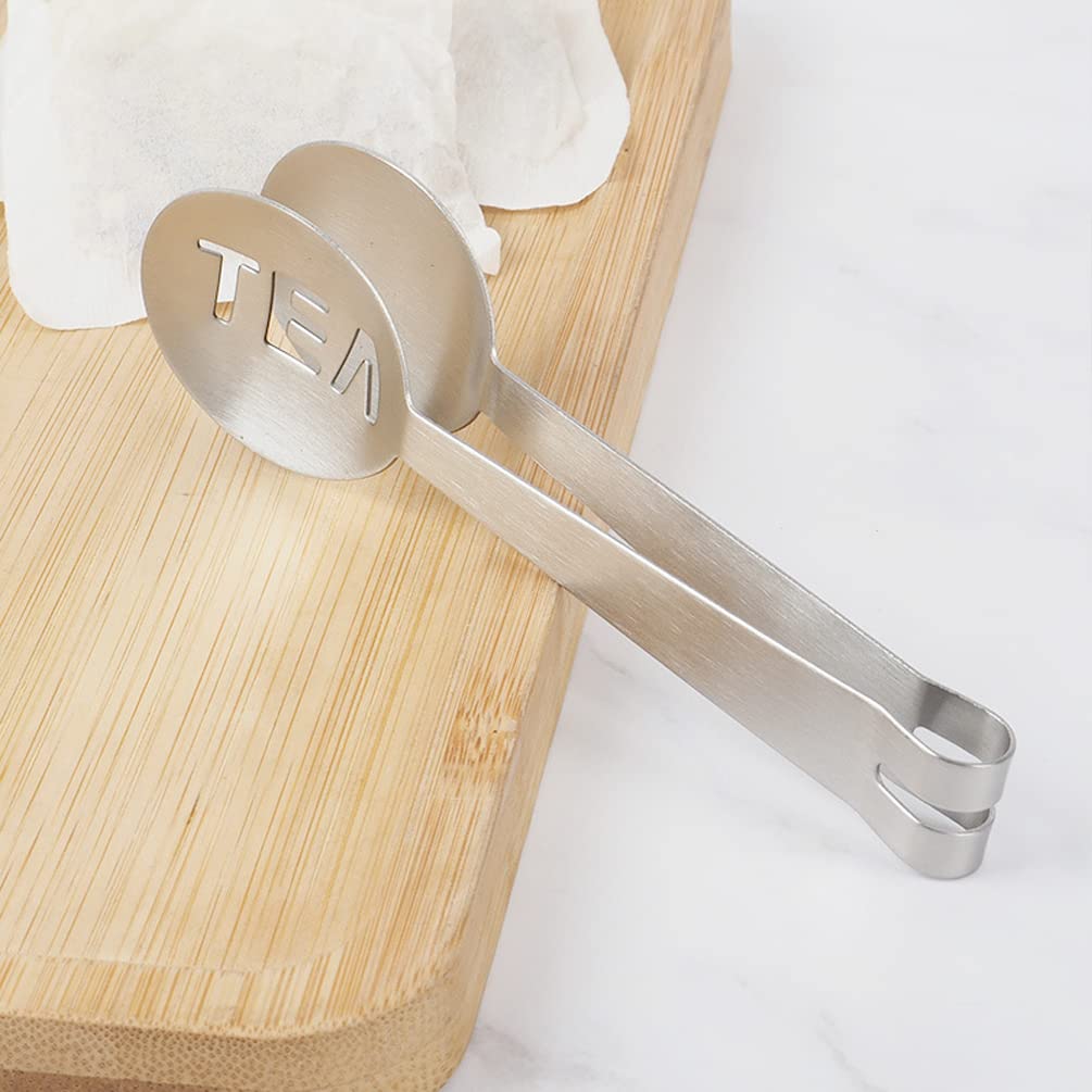 3 Pcs Stainless Steel Tea Bag Tongs - Tea Bag Squeezer & Sugar Candy Ice Tongs - Perfect for Brewing Tea, Serving Desserts & Cocktail Garnishing
