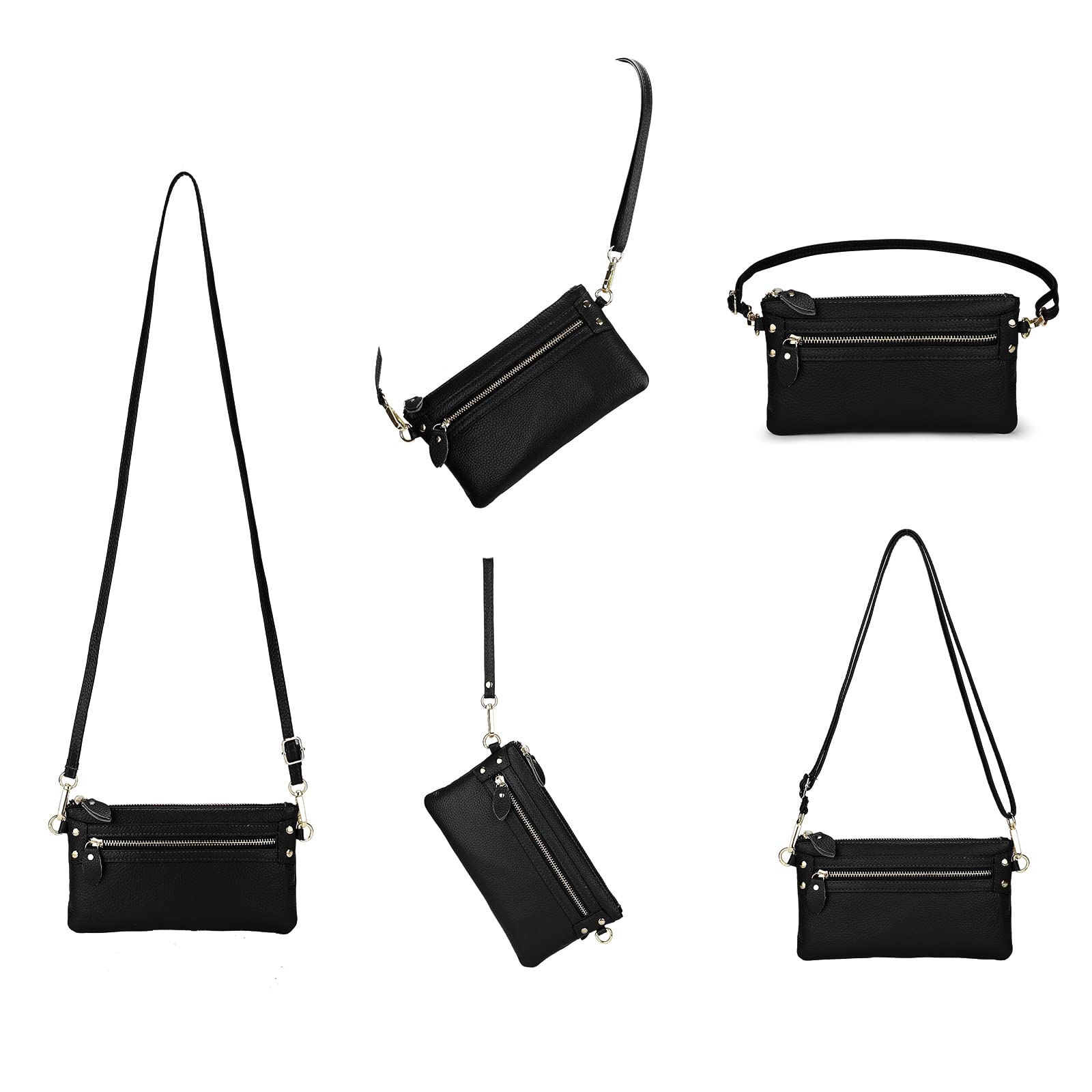 YALUXE Genuine Leather Wristlet Purse for Women - Party & Evening Use