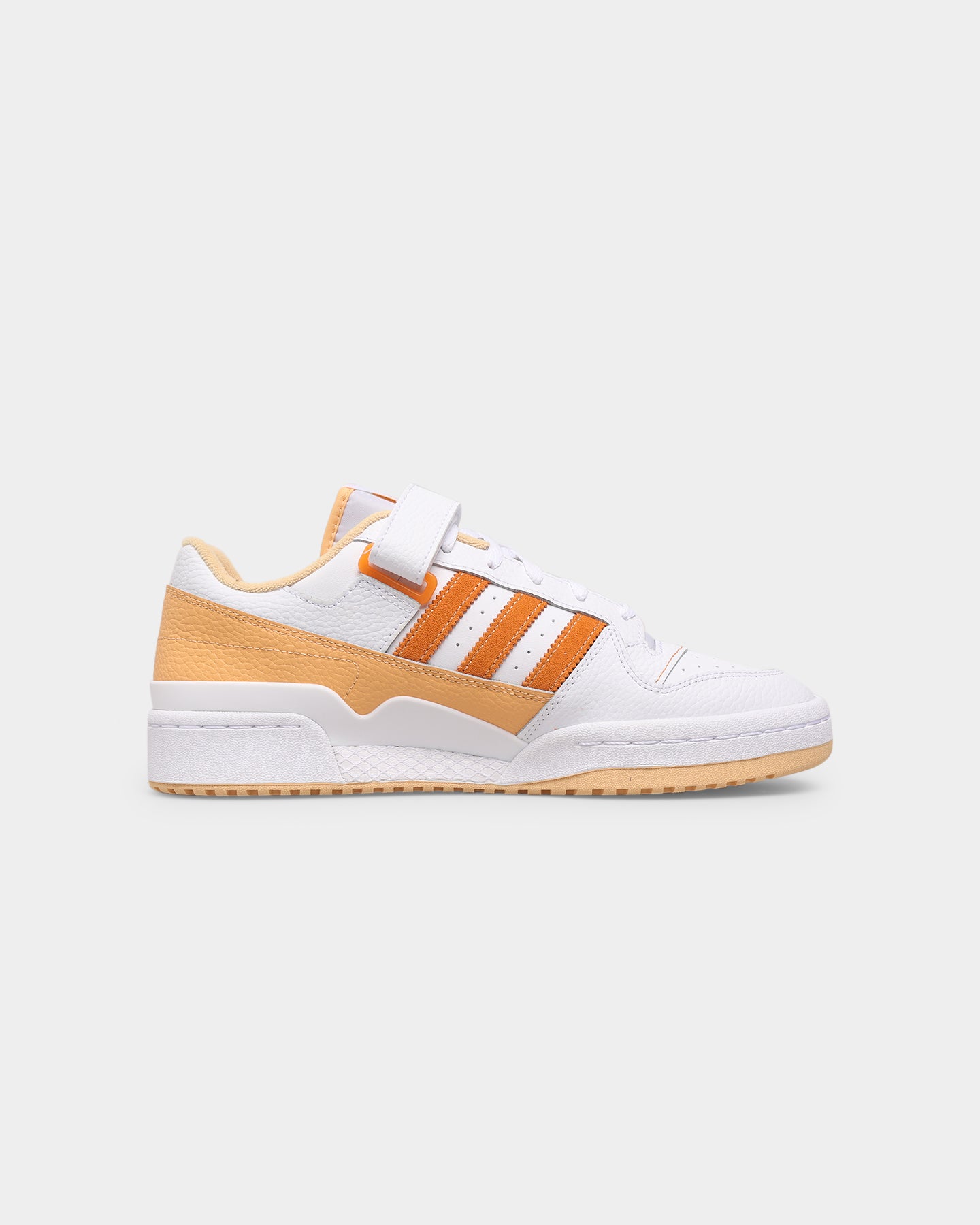 Adidas Forum Low Sneakers - Cloud White/Pulse Amber/Orange Rush - Men's Casual Shoes for Streetwear & Everyday Wear