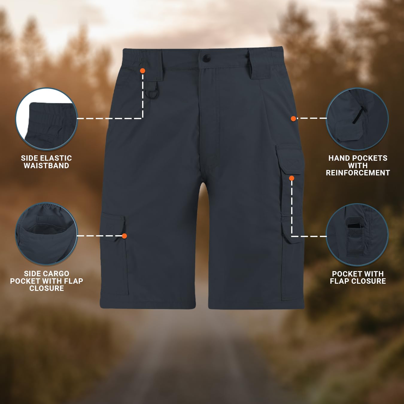 Propper Men's Tactical Shorts - Durable & Comfortable Military Cargo Shorts for Outdoor Activities, Hiking & Tactical Training | Quick-Dry & Multi-Pocket Design
