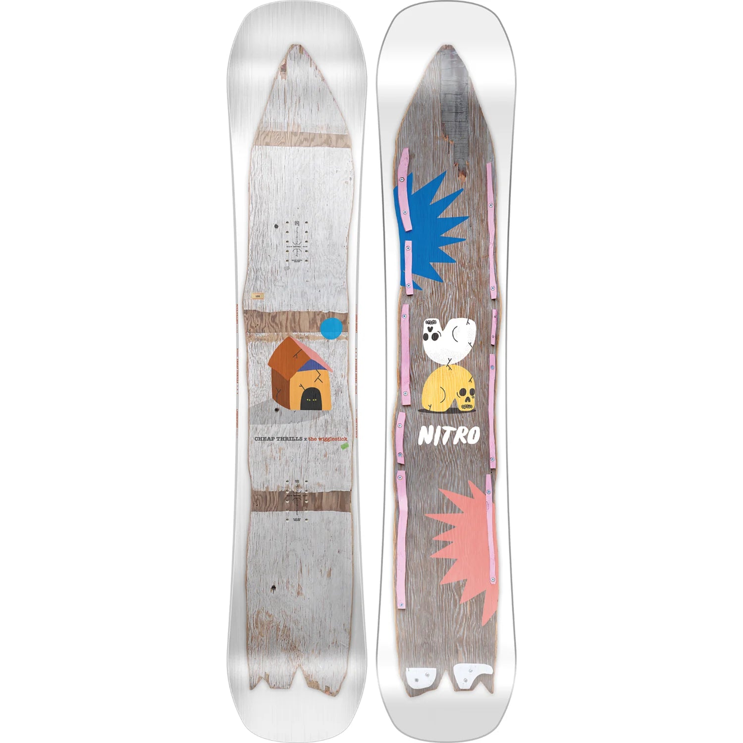 2024 Nitro Cheap Thrills Men's Snowboard - All-Mountain Freestyle Snowboard for Powder, Park & Backcountry Riding