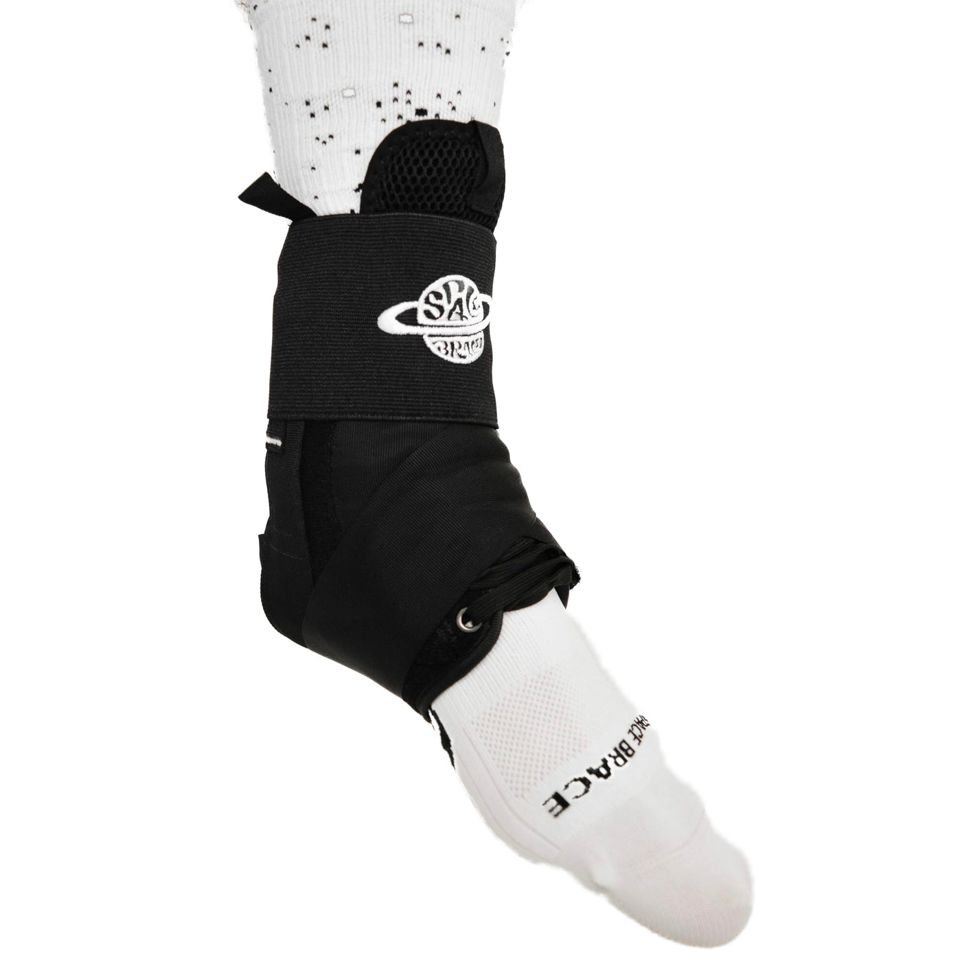 Space Brace 2.0 Quick Lace Ankle Support Brace for Skateboarding - Single Protective Gear for Injury Prevention & Recovery - Perfect for Skaters, Athletes & Active Lifestyles