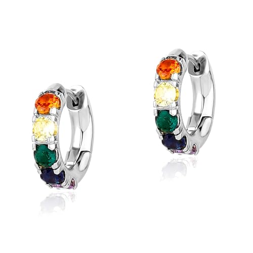 Rainbow Hoop Silver