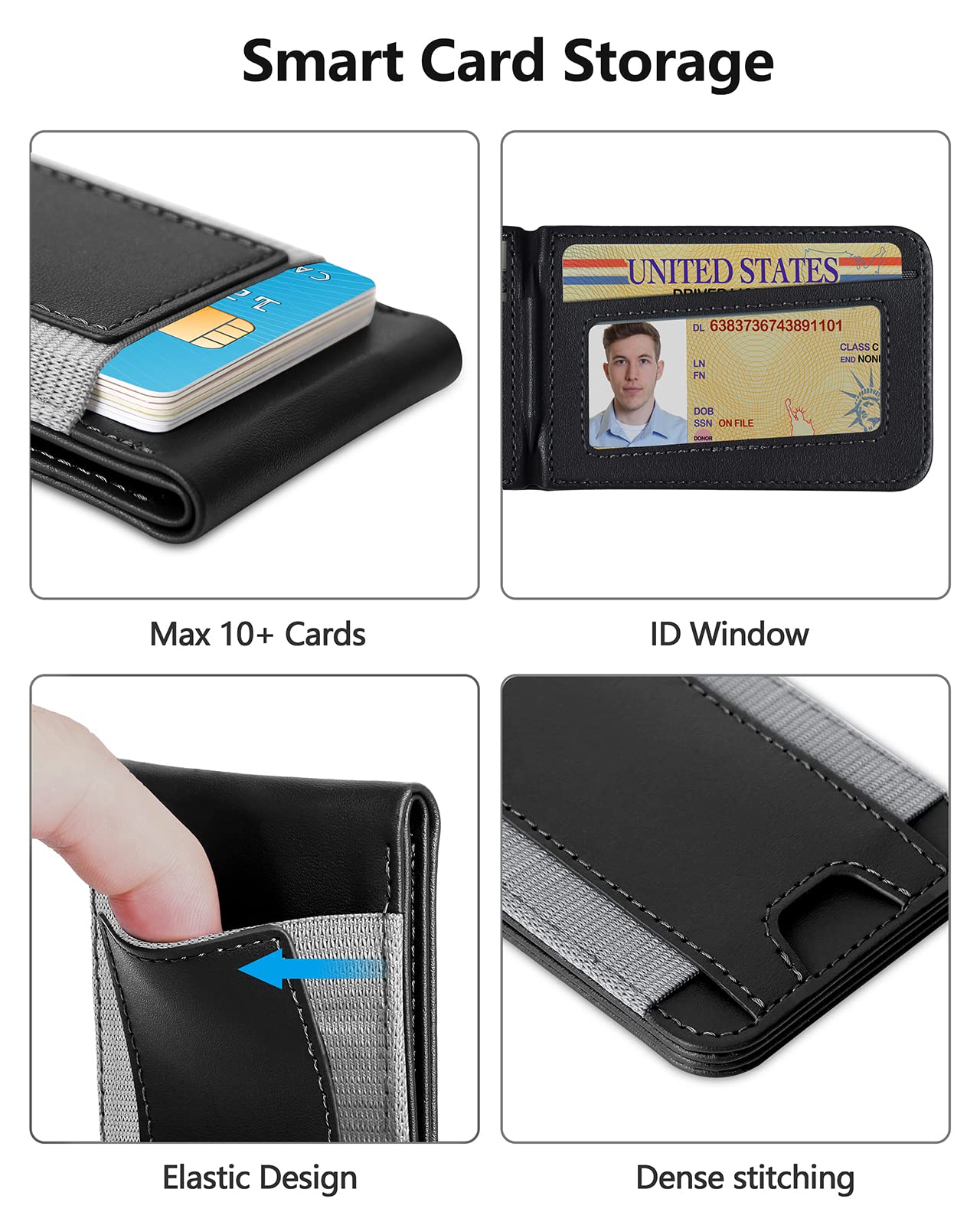2-in-1 MagSafe Wallet for iPhone 16/15/14/13/12 Series - Premium Vegan Leather Phone Wallet with Adjustable Stand & Open ID Window - Holds 9 Cards - Magnetic iPhone Wallet for Pro Max/Pro/Plus Models - Perfect for Travel, Work & Daily Use