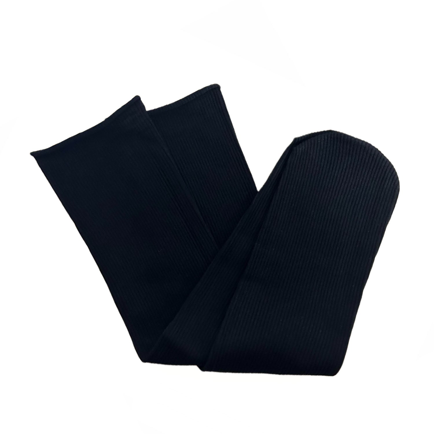 FLOOF Women's Ribbed Roll Top Socks - Black Ankle Socks for Casual Wear, Workout & Everyday Comfort
