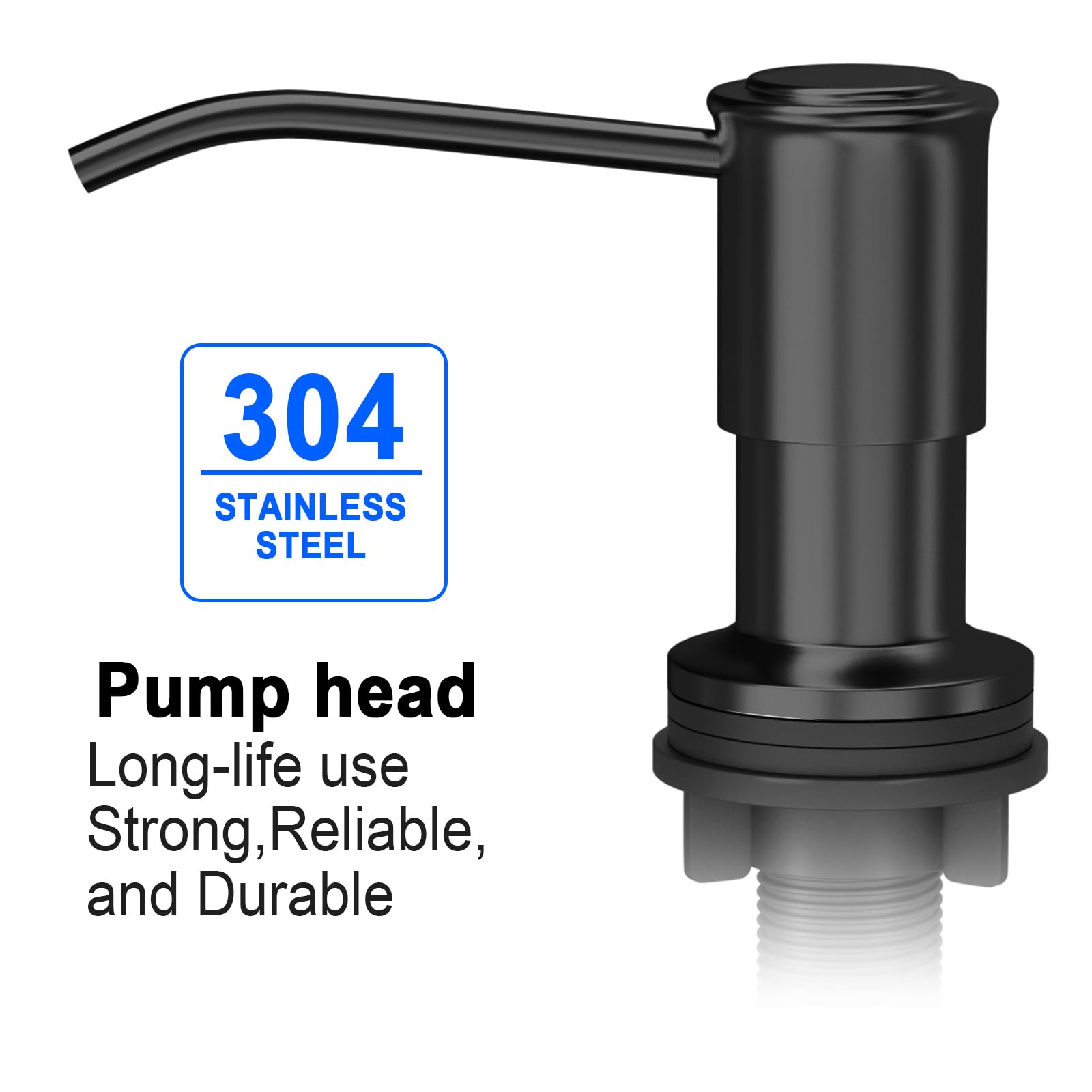 Automatic Soap Dispenser for Kitchen Sink - Wide Pump Head Base with 47