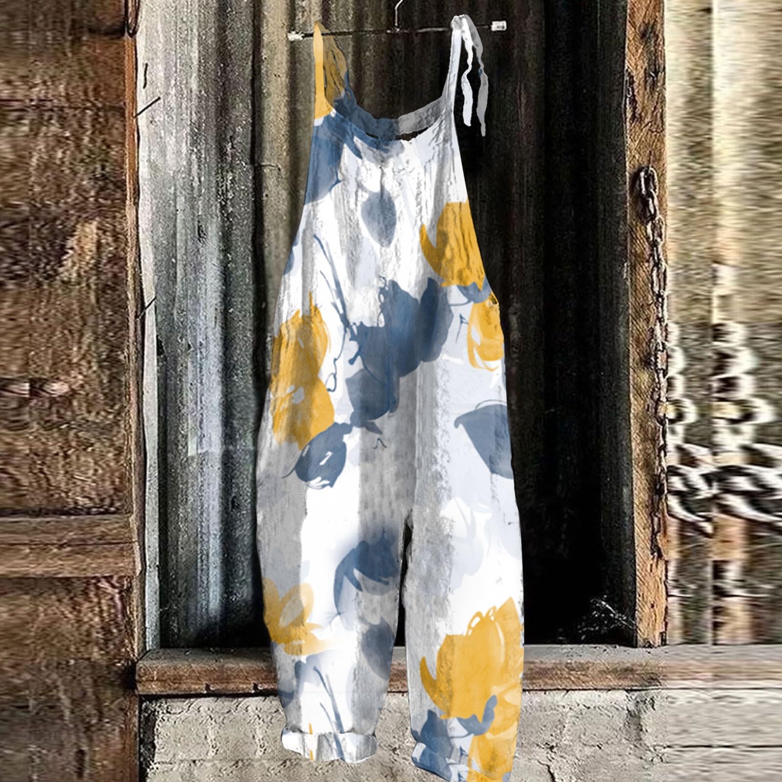 Women's Floral Jumpsuit - Loose Summer Romper for Casual & Dressy Occasions