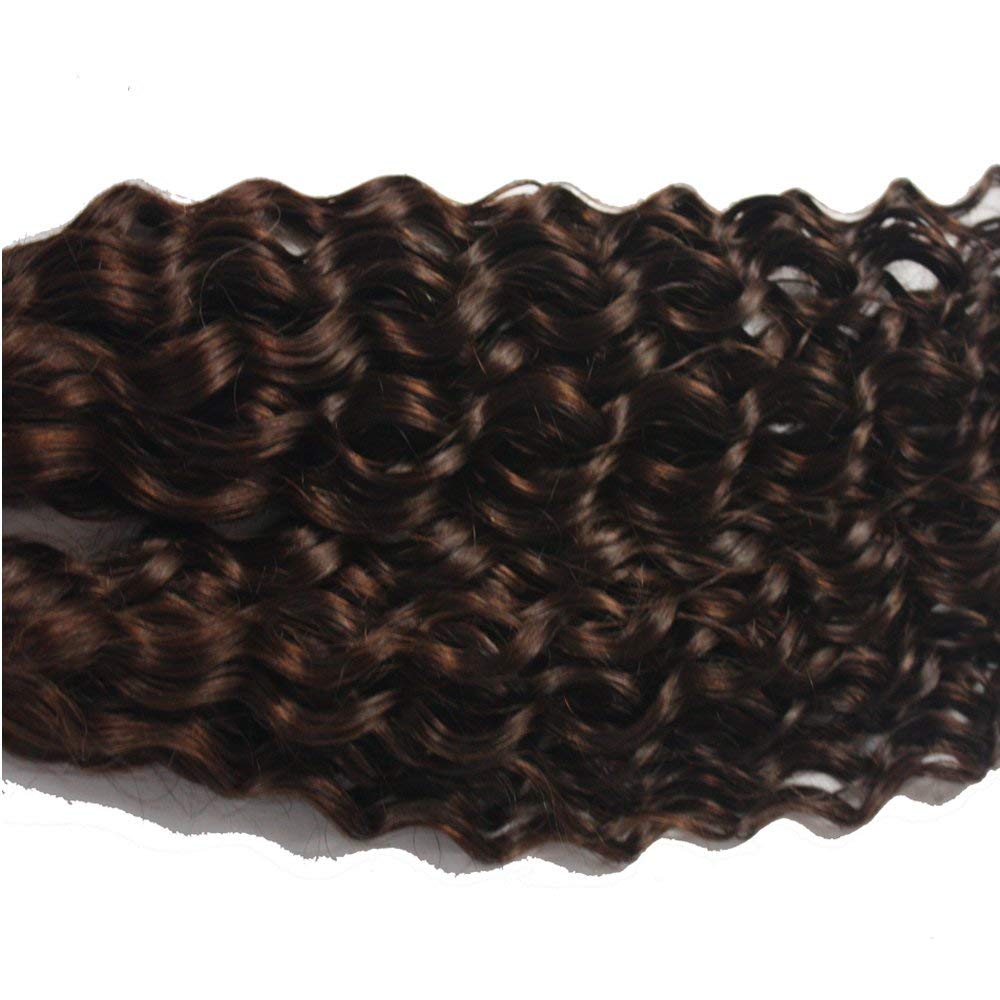 100% Virgin Mongolian Human Hair Extensions - Deep Curly Bulk Hair Weaving for Braiding (2 Bundles, 20inch, Natural Color) | Unprocessed No Weft Human Hair | Perfect for Protective Styles, Weaves & Natural Hair Blending