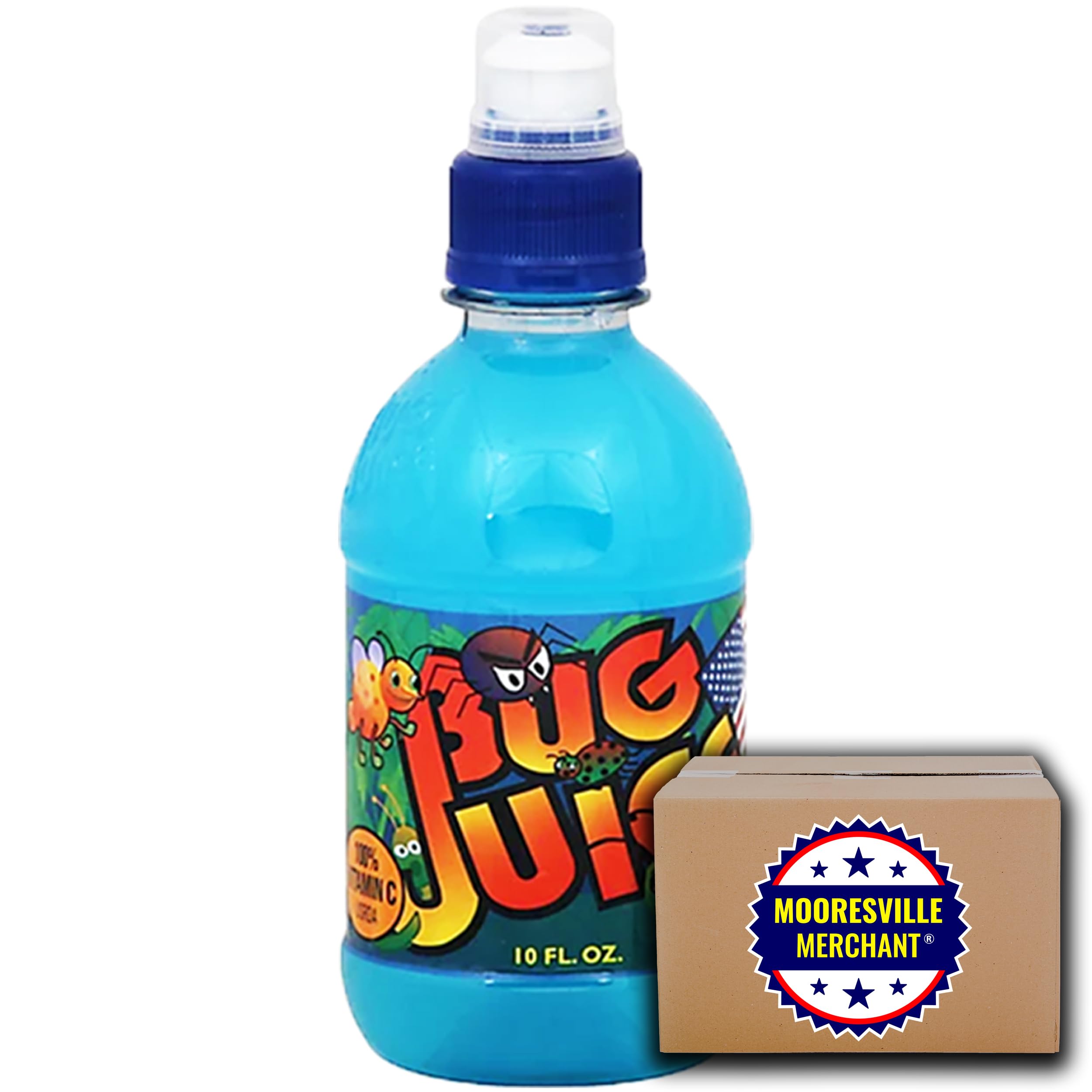 Bug Juice Berry Raspberry Fruit Flavored Drink - 10 fl oz (6 Pack) | Refreshing Kids Beverage for School Lunches, Parties & Outdoor Activities | Mooresville Merchant Brand