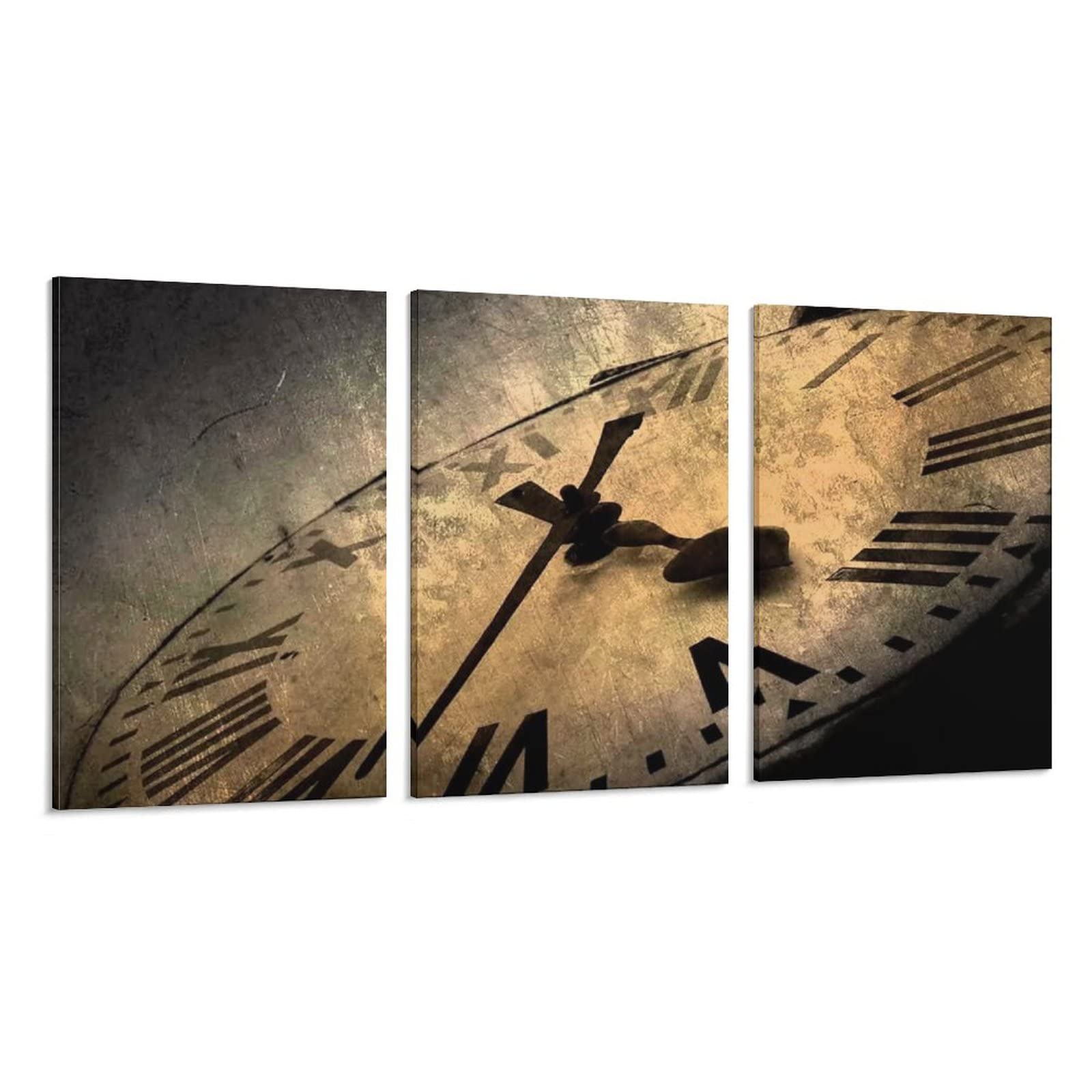 Vintage Abstract Retro Clock Art Poster - Time is Money Wall Decor, 12x18 Inch (30x45cm) - Perfect for Bedroom, Living Room & Office Wall Art Decoration