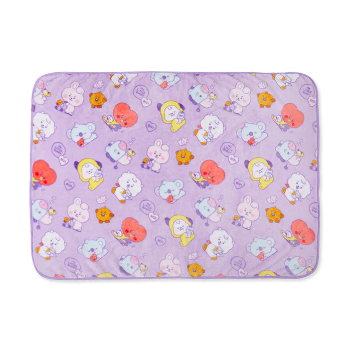 BT21 Koya Mini Cushion Blanket - Soft Plush Throw for BTS Fans, Home Decor, Anime Bedding & Cozy Gift Idea