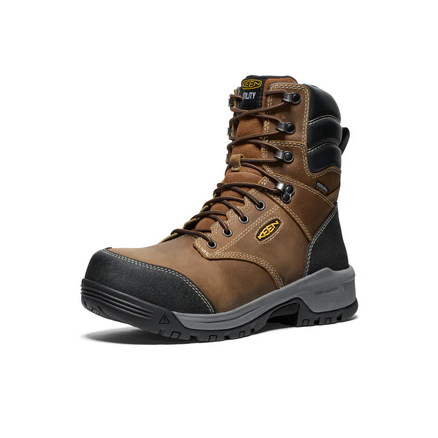 KEEN Men's Evanston 8 Waterproof CSA Certified Work Boots - Steel Toe Safety Shoes for Construction, Hiking & Outdoor Work (Model 1029670)