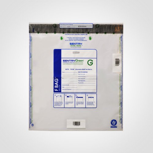 20x20 Inches Clear Plastic Cash Deposit Bags - Pack of 50 for Bank & Retail Use